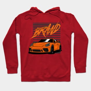 Orange Lovely GT4 Power of Germany car Hoodie